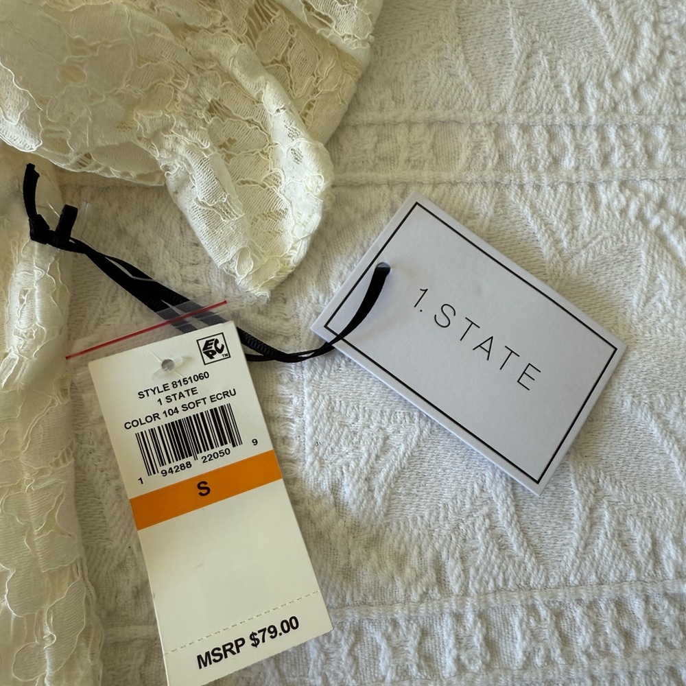 1. State Women's Lace Top in Cream